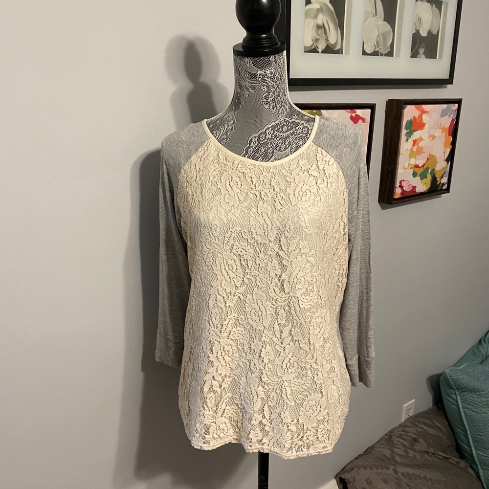 Stitch Fix lace raglan shirt